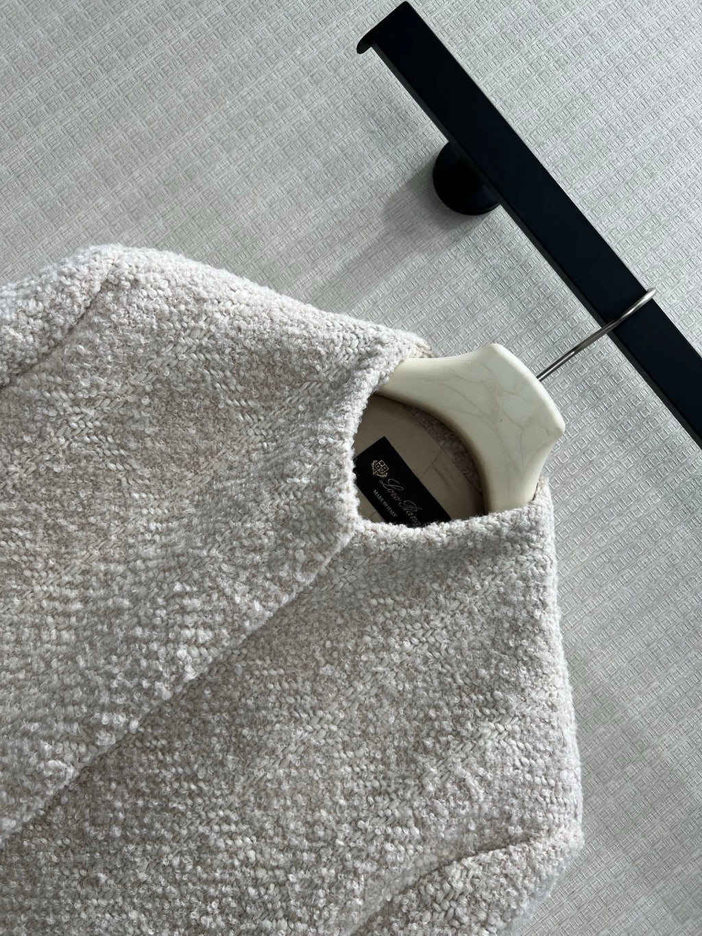 Loro Piana cream bouclé wool coat — image 4