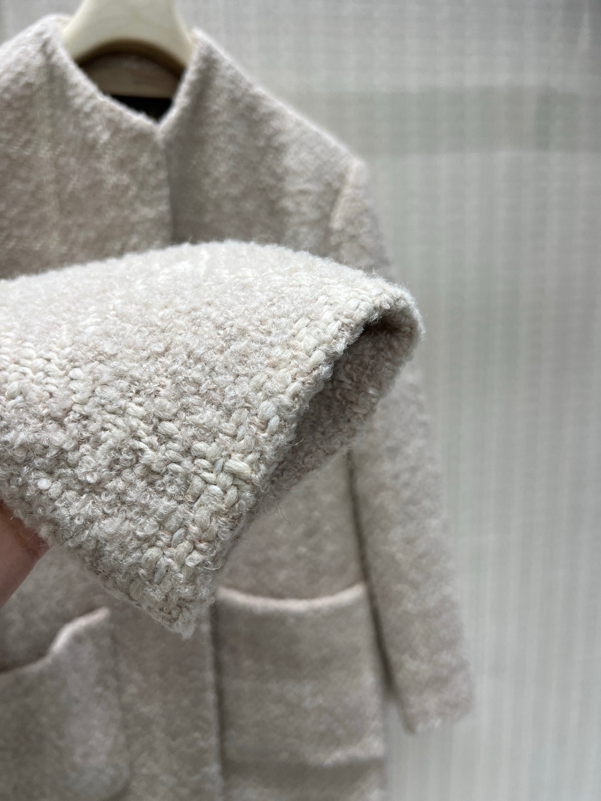 Loro Piana cream bouclé wool coat — image 8