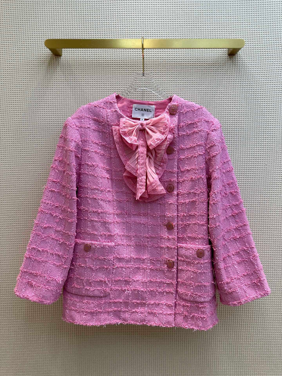 Chanel JACKET DARK PINK Cotton Tweed JACKET