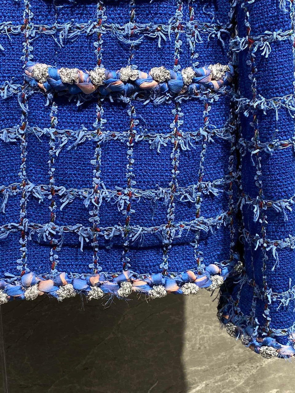 Chanel Cruise 2023 Blue Cotton Tweed Jacket