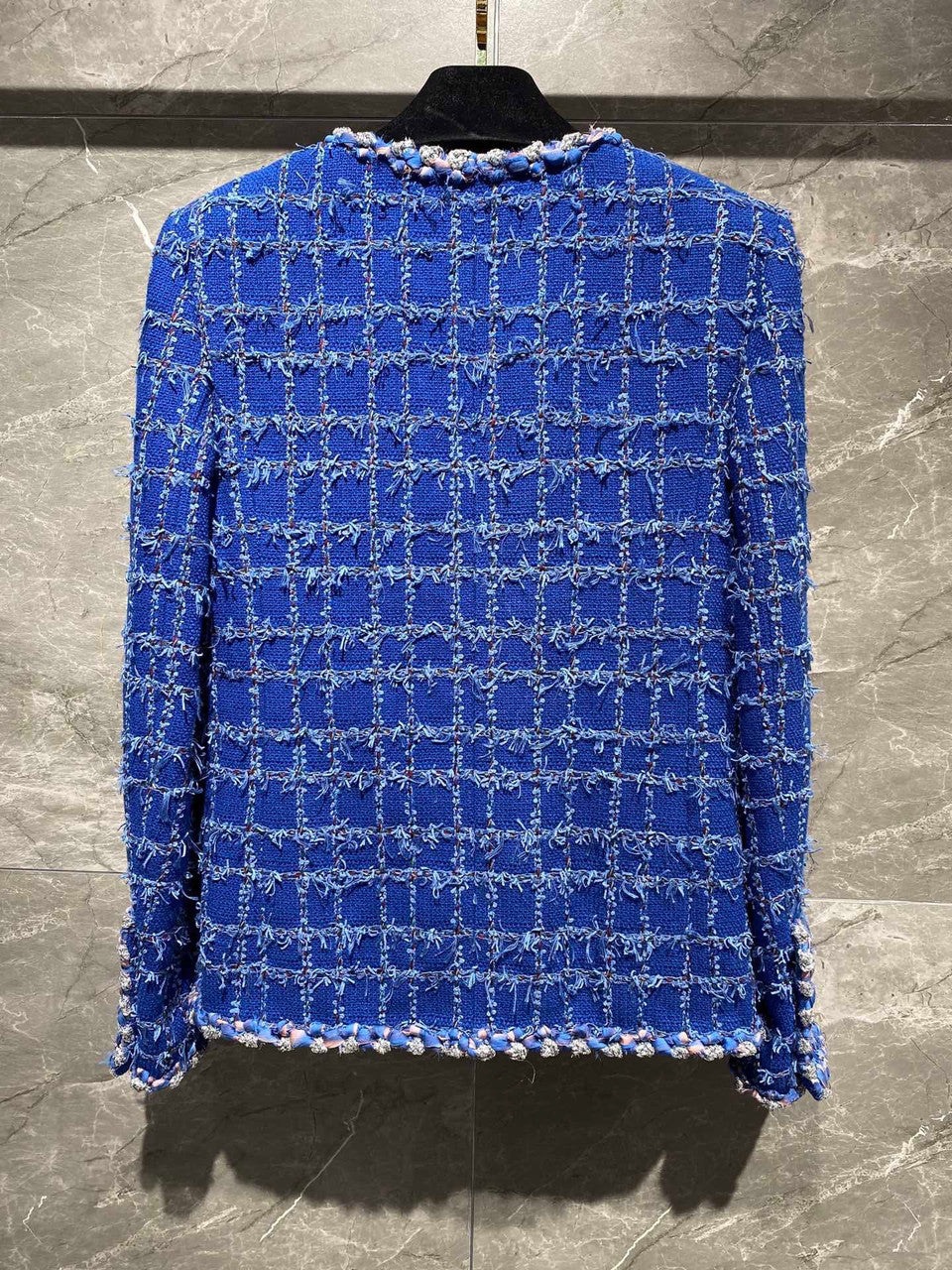 Chanel Cruise 2023 Blue Cotton Tweed Jacket