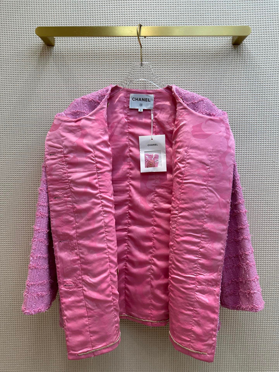 Chanel JACKET DARK PINK Cotton Tweed JACKET