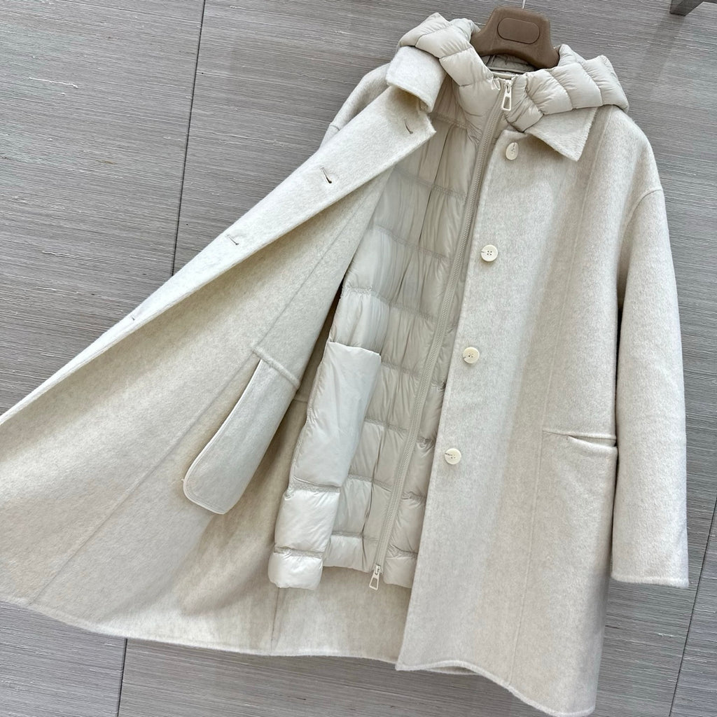 Loro Piana oatmeal taupe coat