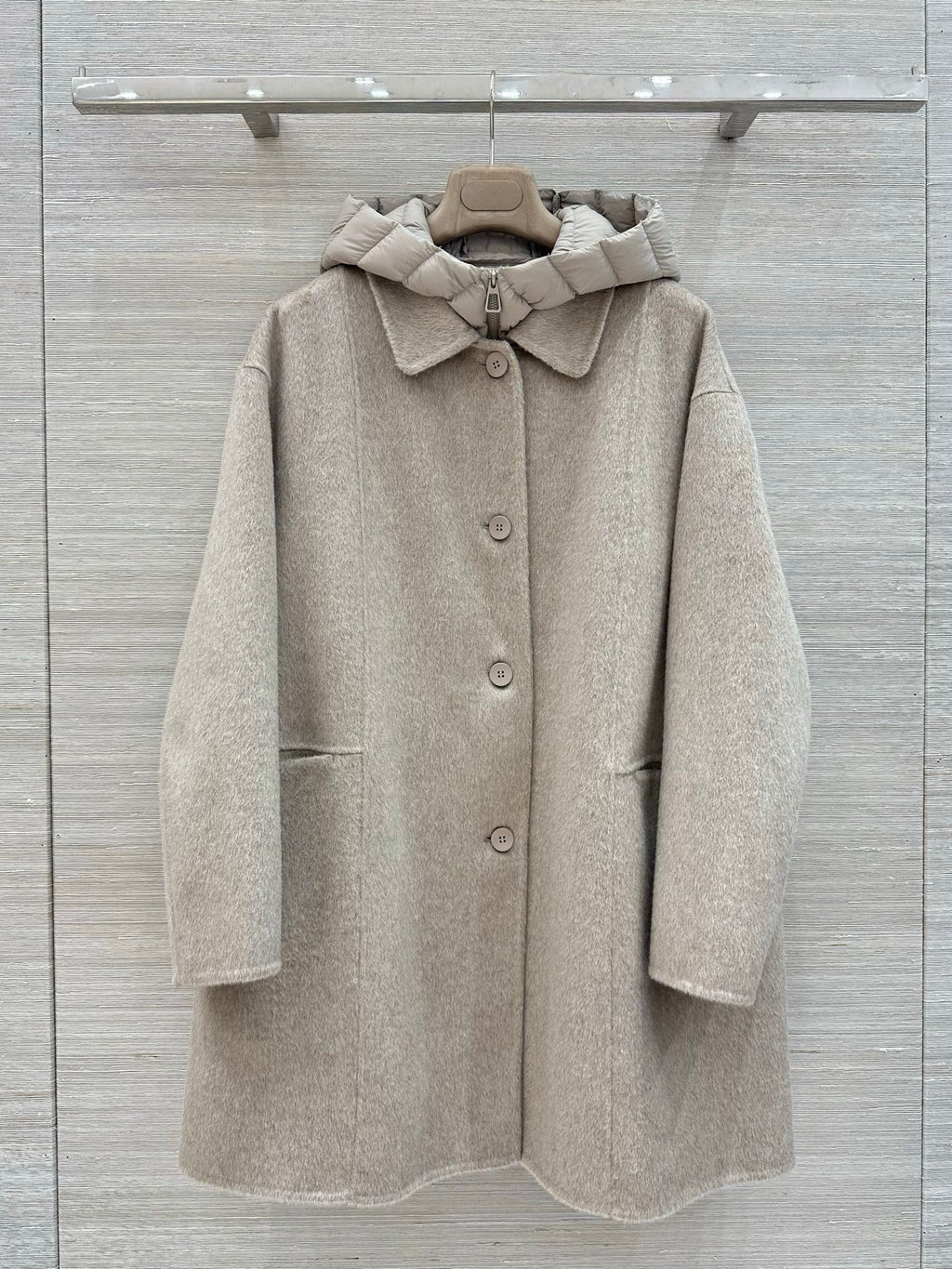 Loro Piana oatmeal taupe coat