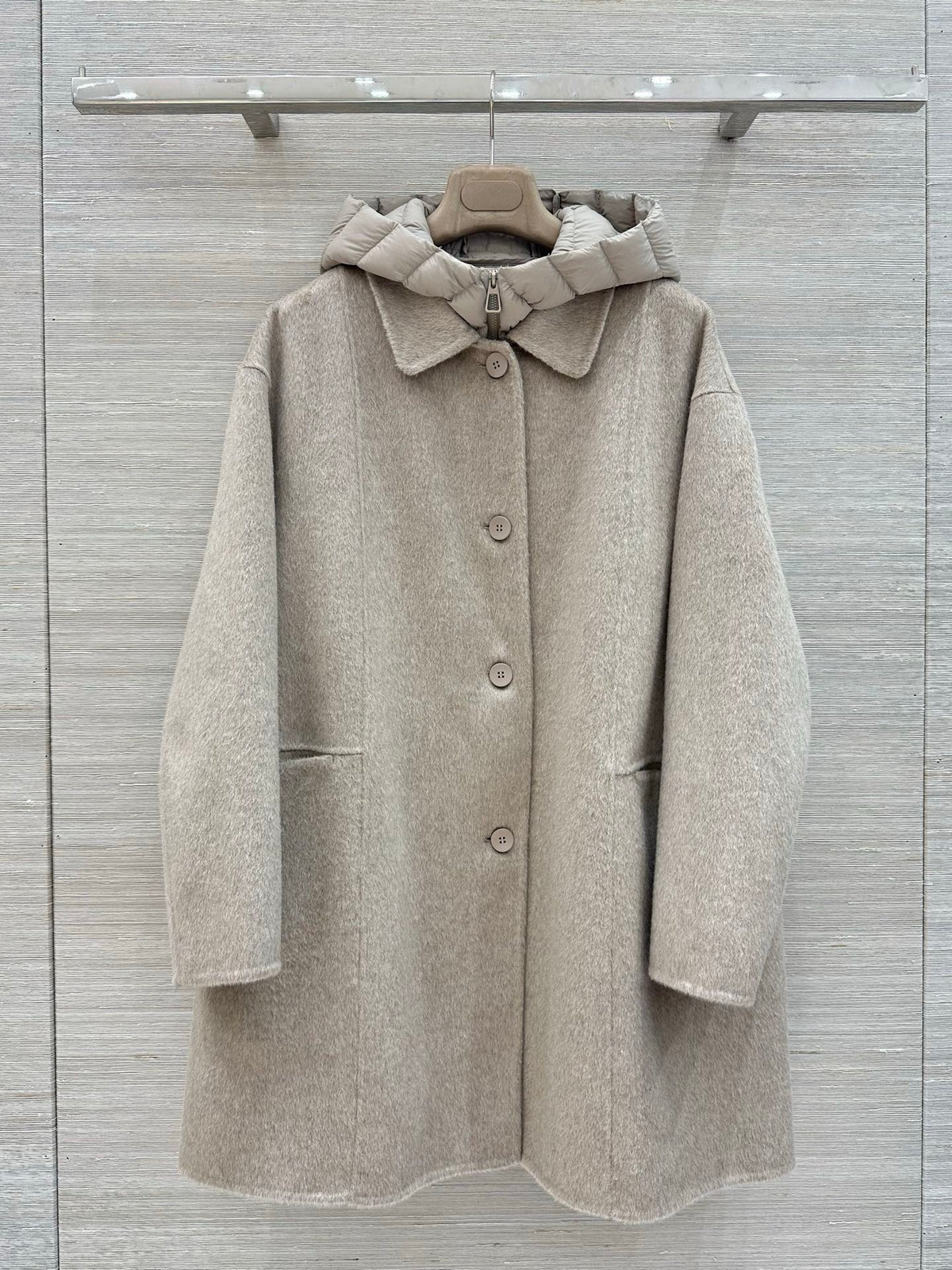 Loro Piana oatmeal taupe coat