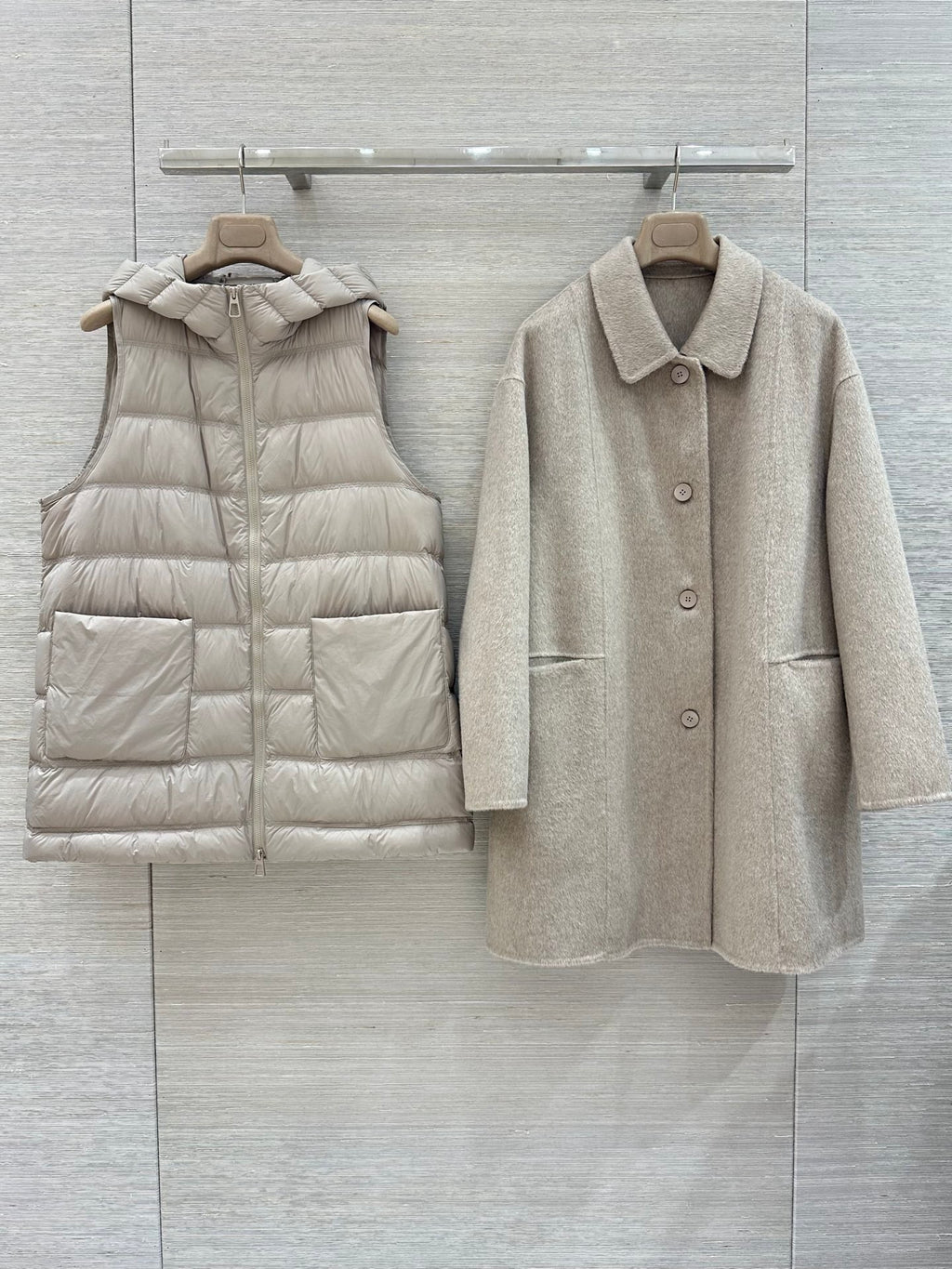 Loro Piana oatmeal taupe coat