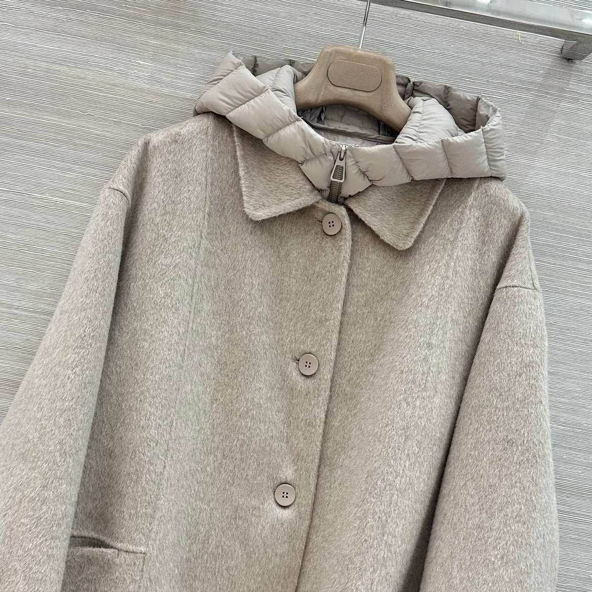Loro Piana oatmeal taupe coat