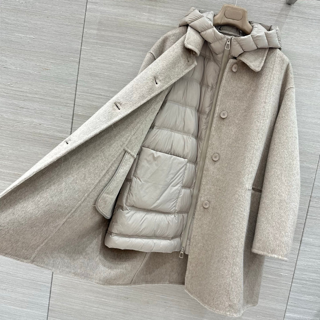 Loro Piana oatmeal taupe coat