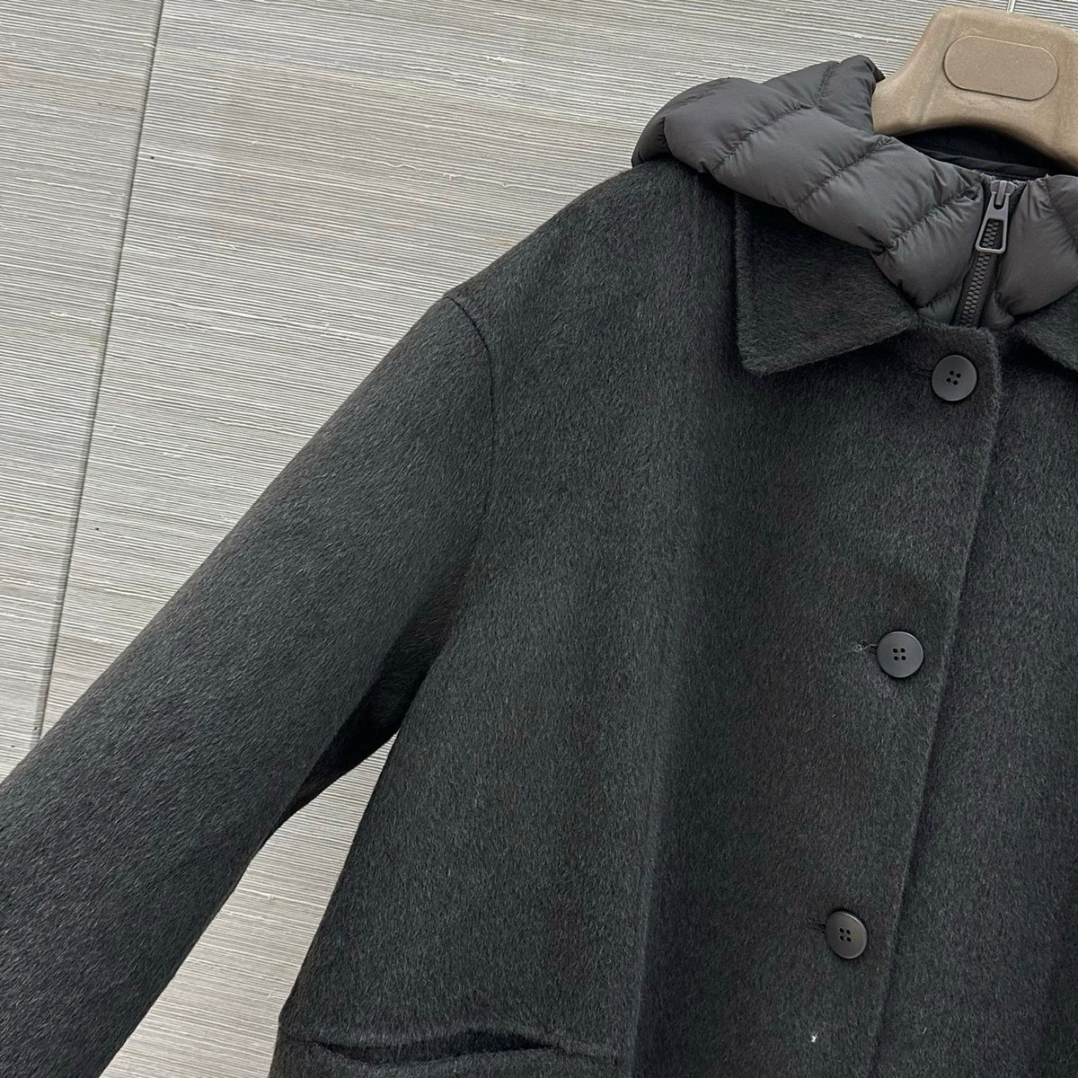 Loro Piana charcoal grey modular coat