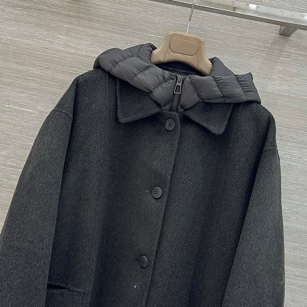 Loro Piana charcoal grey modular coat