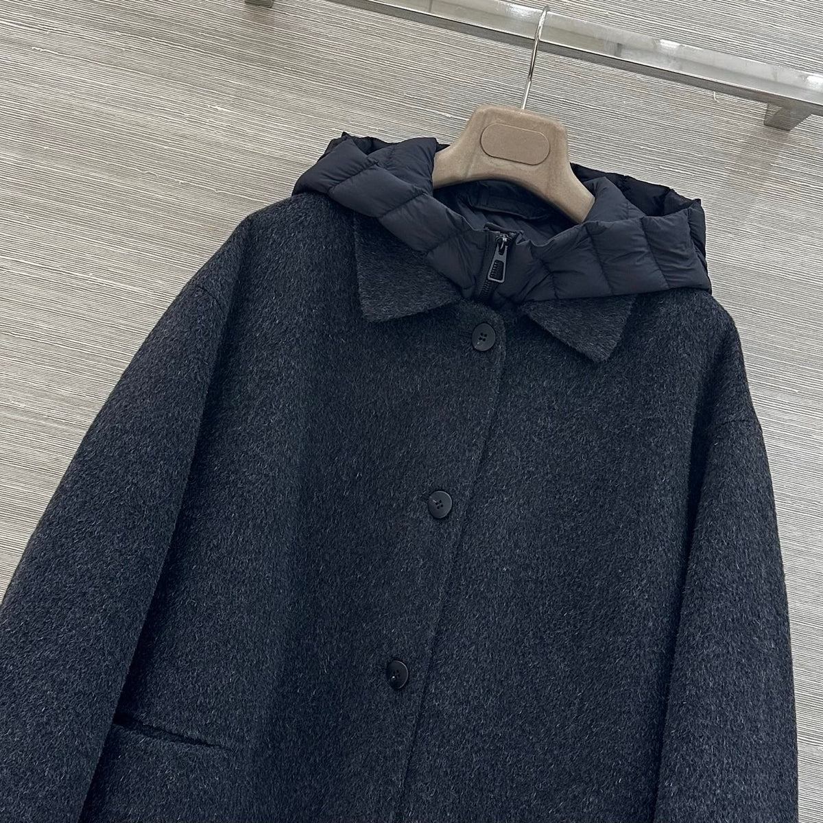 Loro Piana charcoal grey modular coat