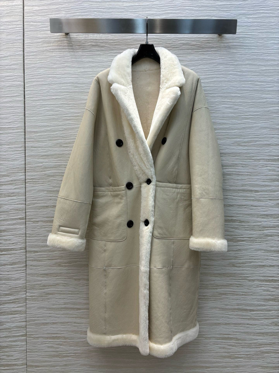 Brunello Cucinelli Reversible shearling coat with Precious patch