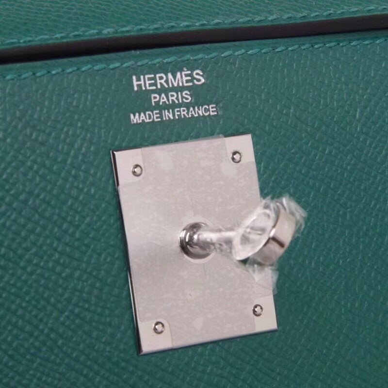 Hermes 6L Vert Bengale Emerald Kelly 28 cm Epsom Palladium Hardware
