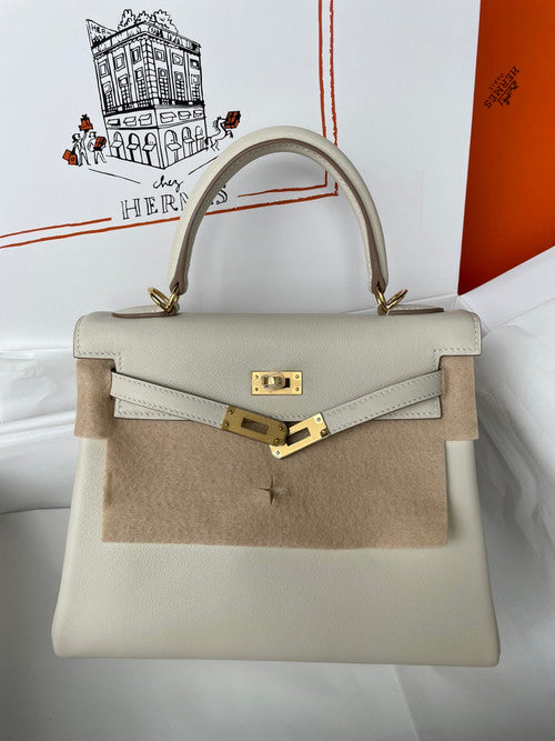 Hermes Craie Kelly 25 cm Swift Gold Hardware