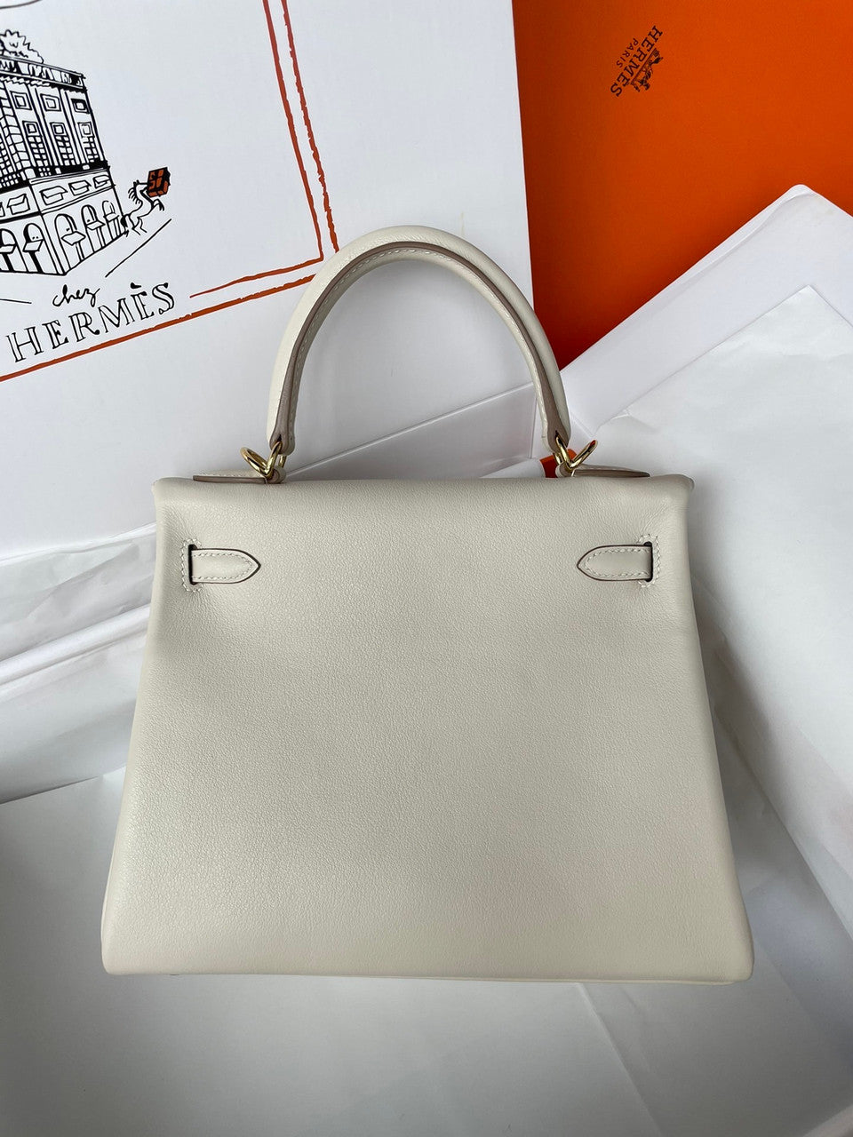 Hermes Craie Kelly 25 cm Swift Gold Hardware