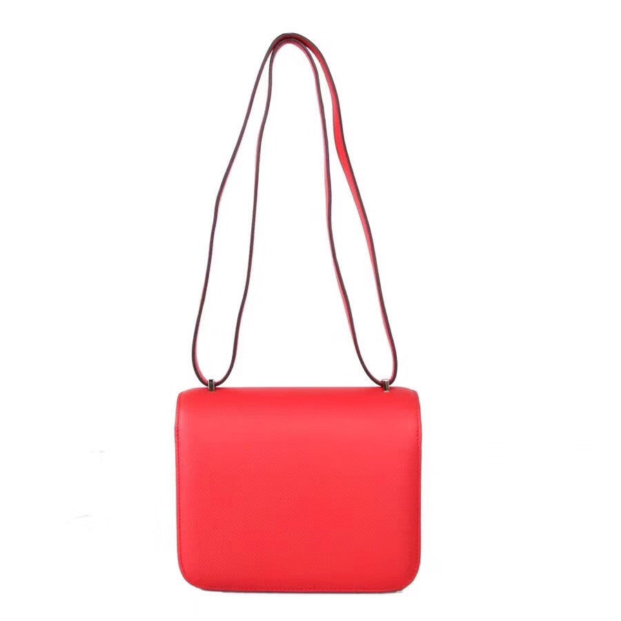 Hermes Geranium Constance Epsom leather 18cm Palladium Hardware