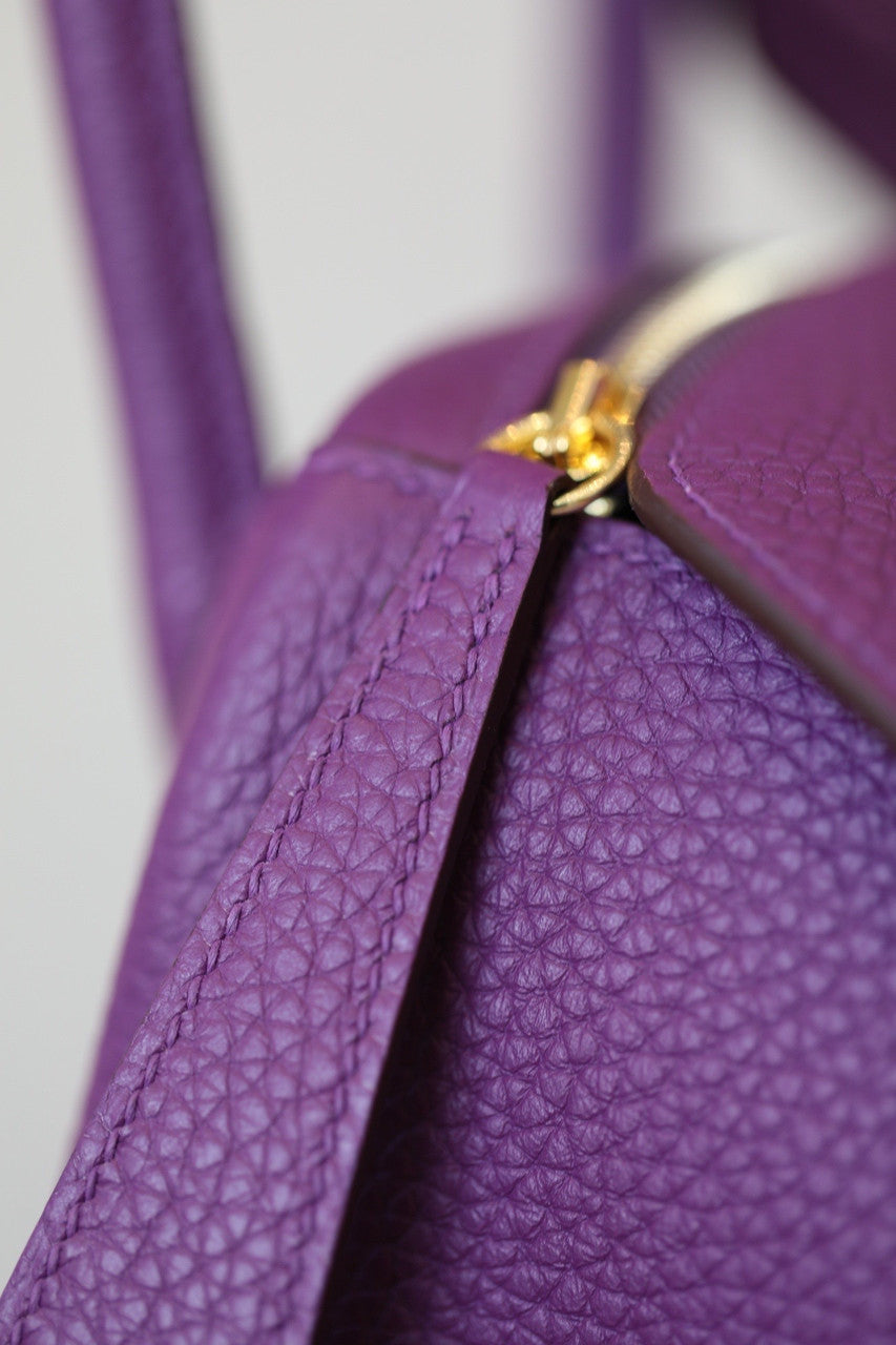 Hermes Lindy 30 P9 Anemone Togo Gold Hardware