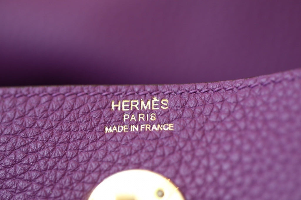 Hermes Lindy 30 P9 Anemone Togo Gold Hardware