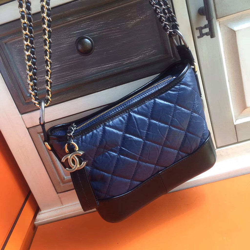 Chanel's Gabrielle Small Hobo Bag Black/Blue