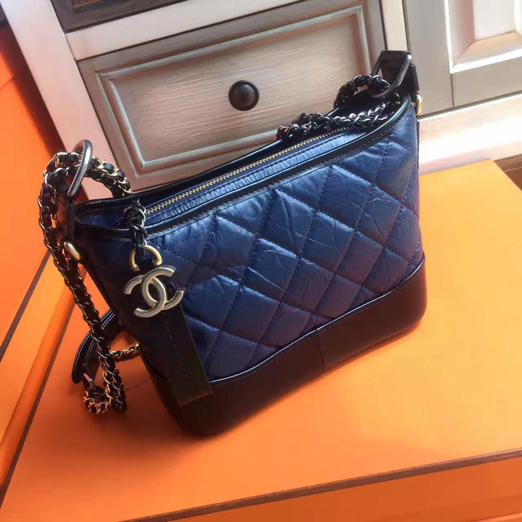 Chanel's Gabrielle Small Hobo Bag Black/Blue