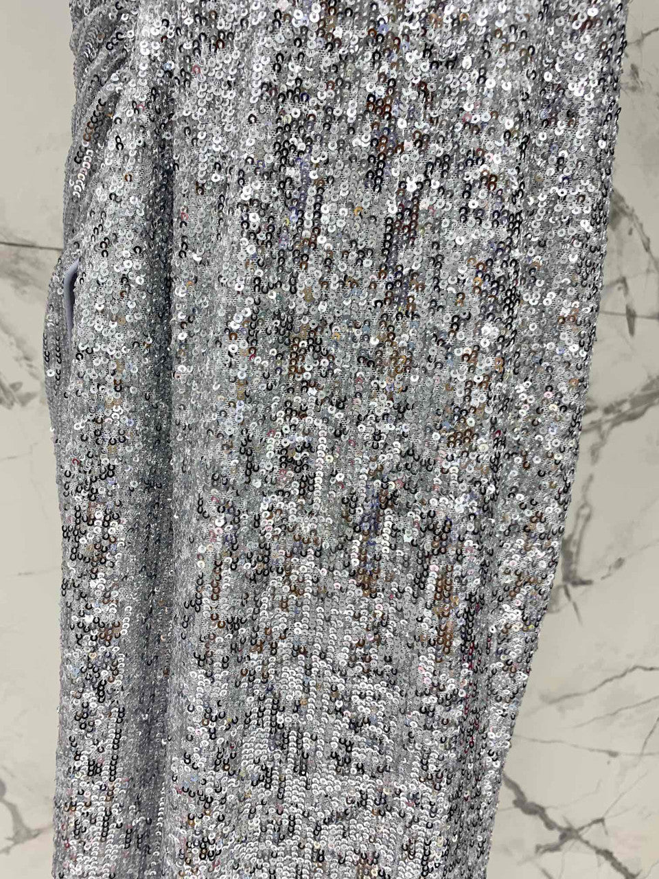 Balmain Long sequinned dress Silver