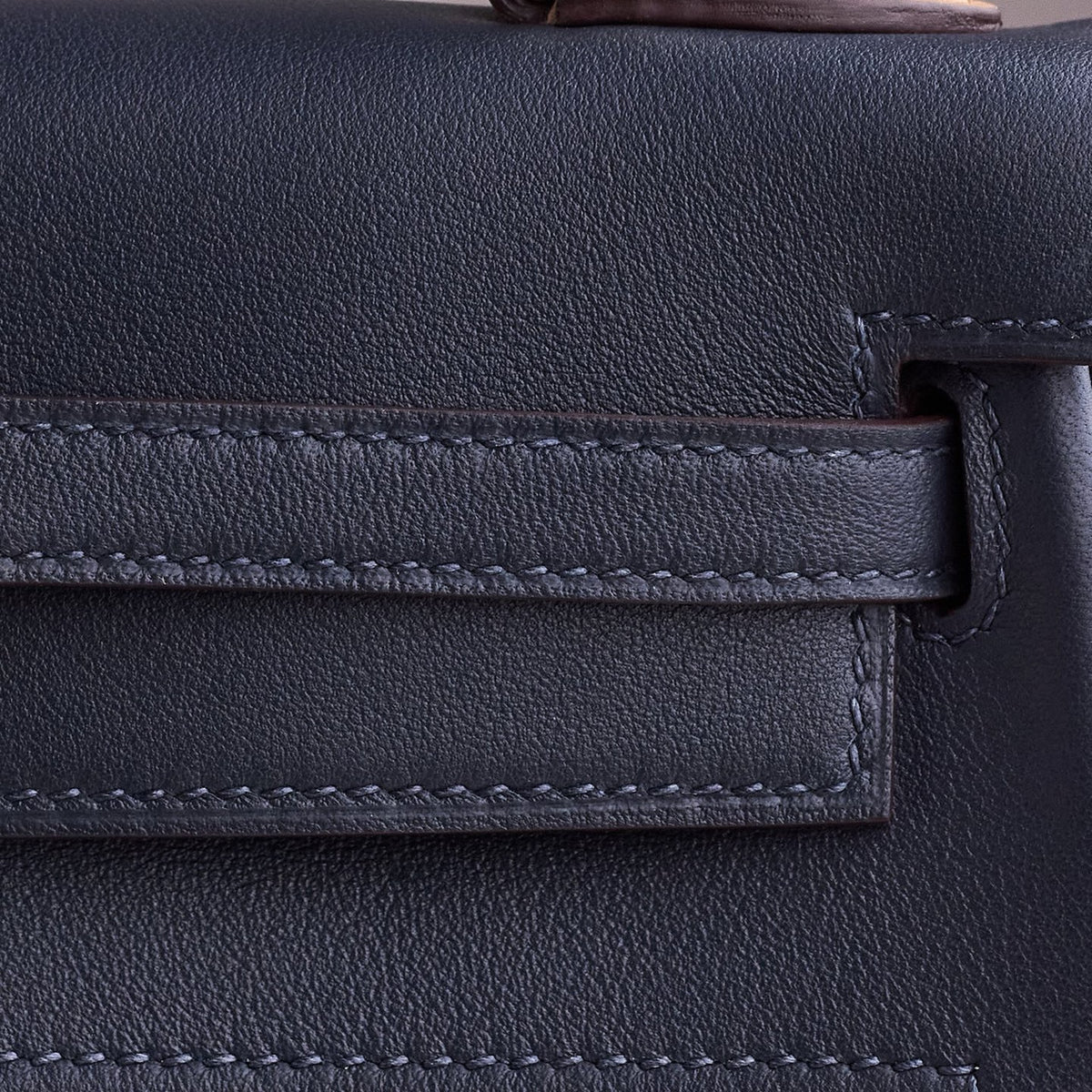 Hermes Colormatic Kelly 28 Bleu Nuit Swift Calfskin Palladium Hardware