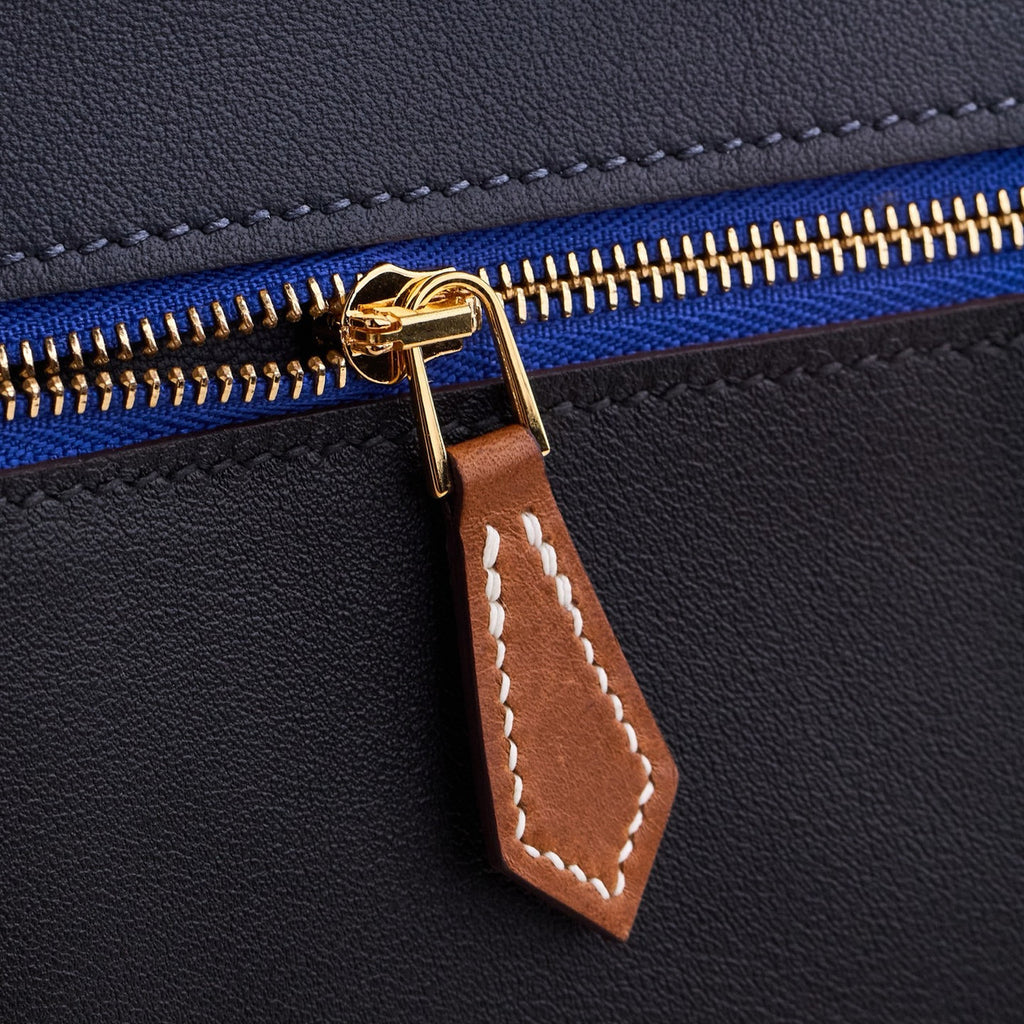 Hermes Colormatic Kelly 28 Bleu Nuit Swift Calfskin Palladium Hardware