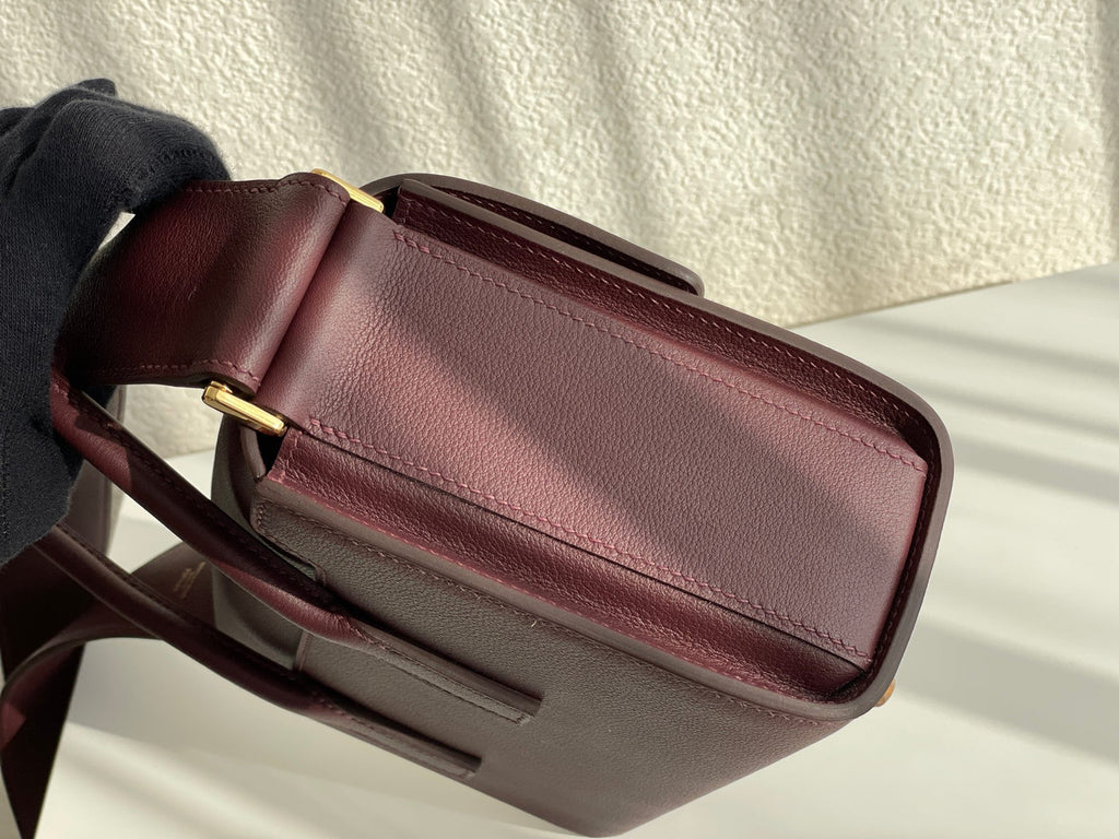 HERMES New Drag 22 Bag Bordeaux