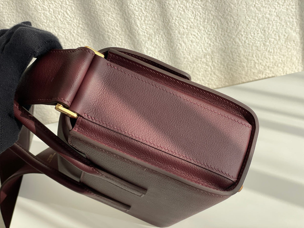 HERMES New Drag 22 Bag Bordeaux