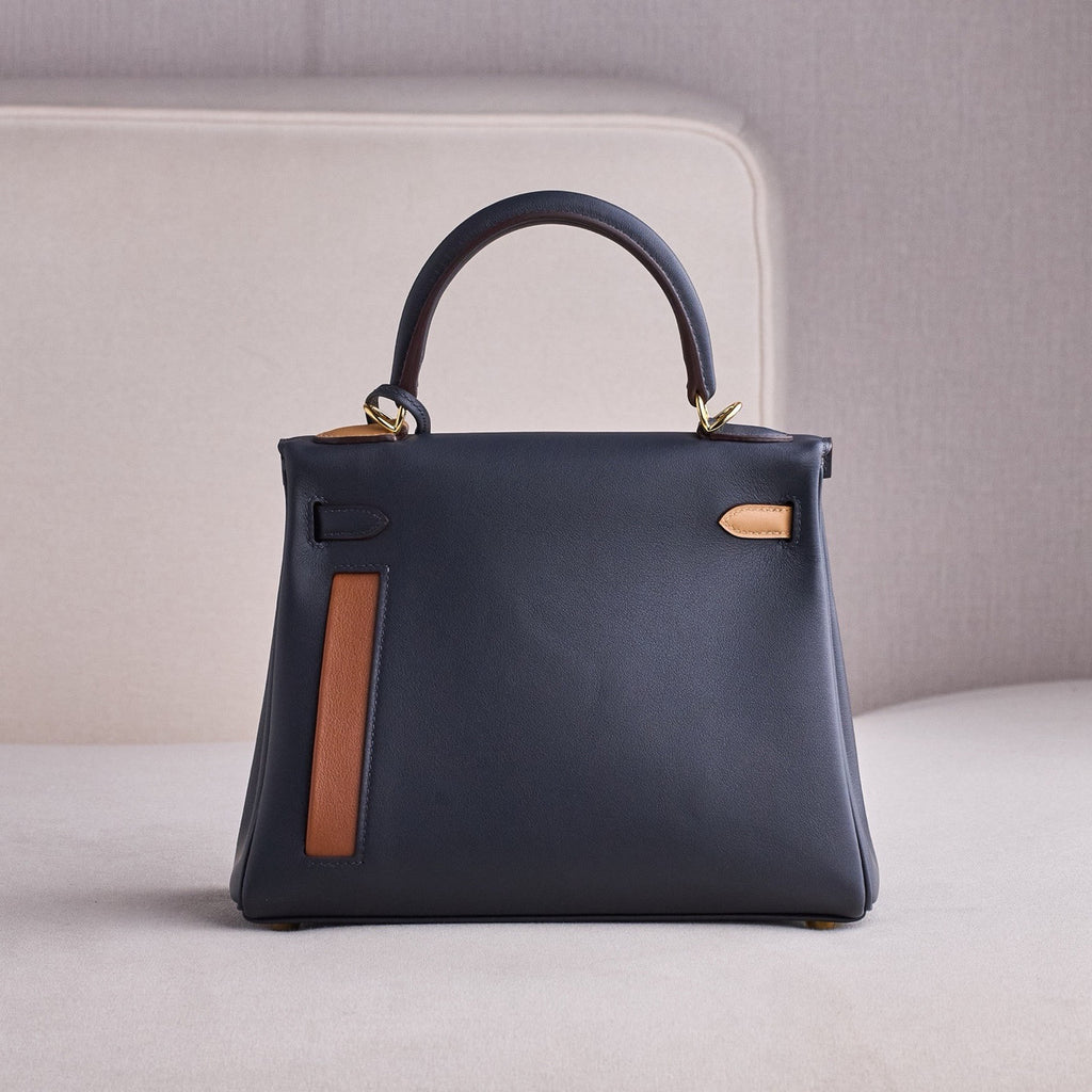Hermes Colormatic Kelly 28 Bleu Nuit Swift Calfskin Palladium Hardware