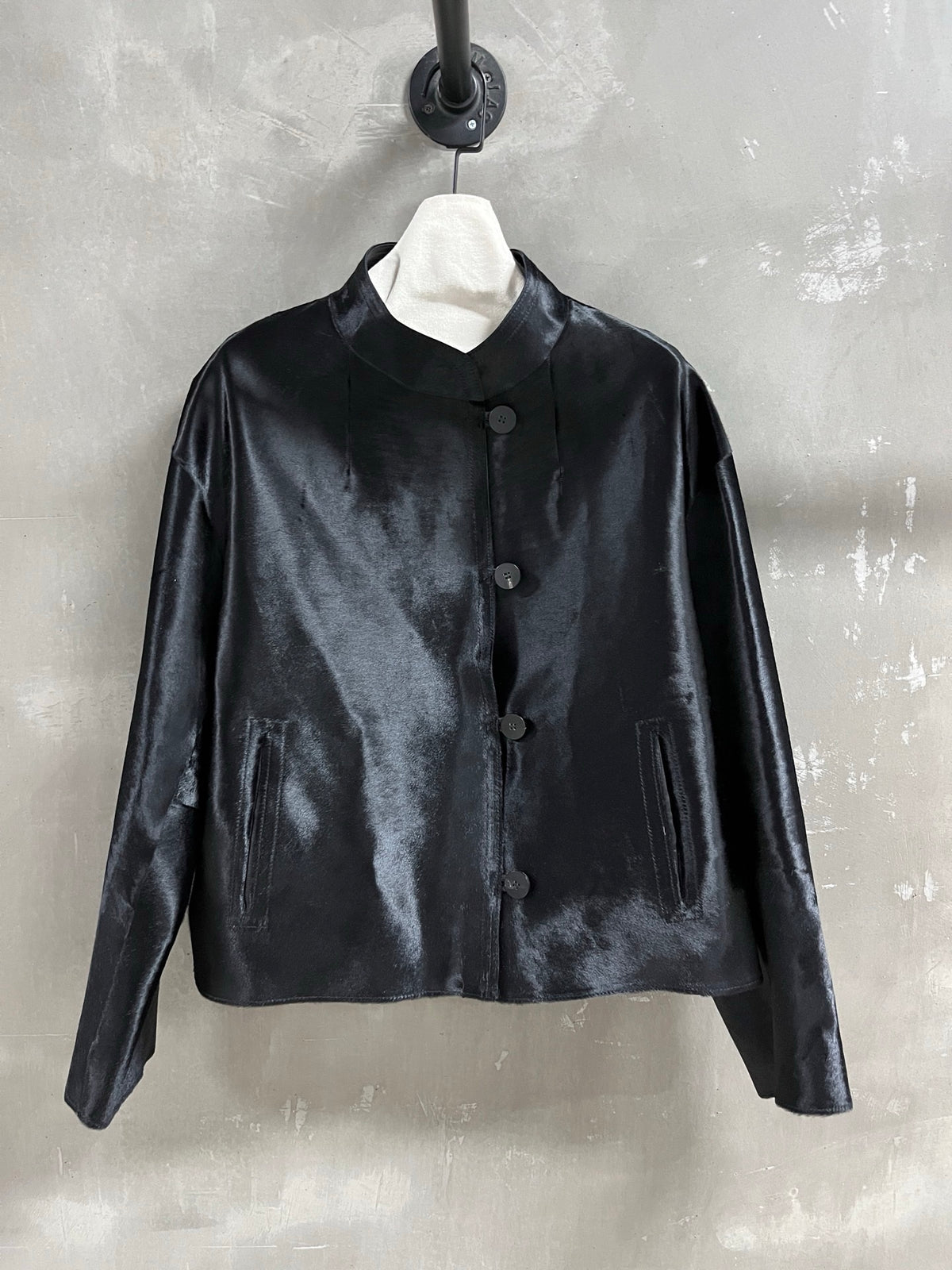 Loro Piana Black Calf Hair Jacket