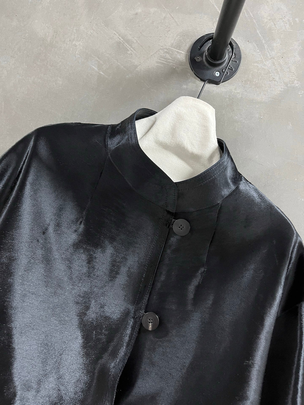 Loro Piana Black Calf Hair Jacket