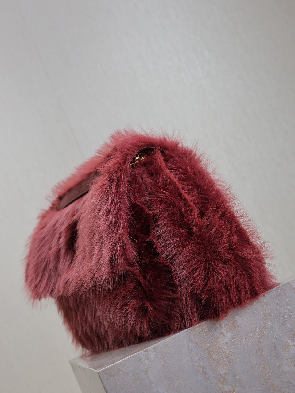 Saint Laurent NIKI LARGE IN FEATHERS BORDEAUX Saint Laurent