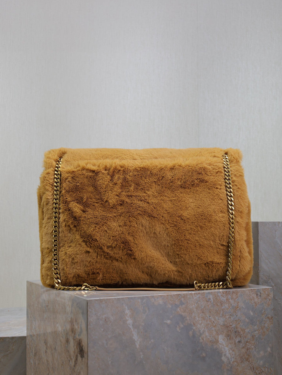 Saint Laurent NIKI LARGE IN SHEARLING MUSTARD Saint Laurent