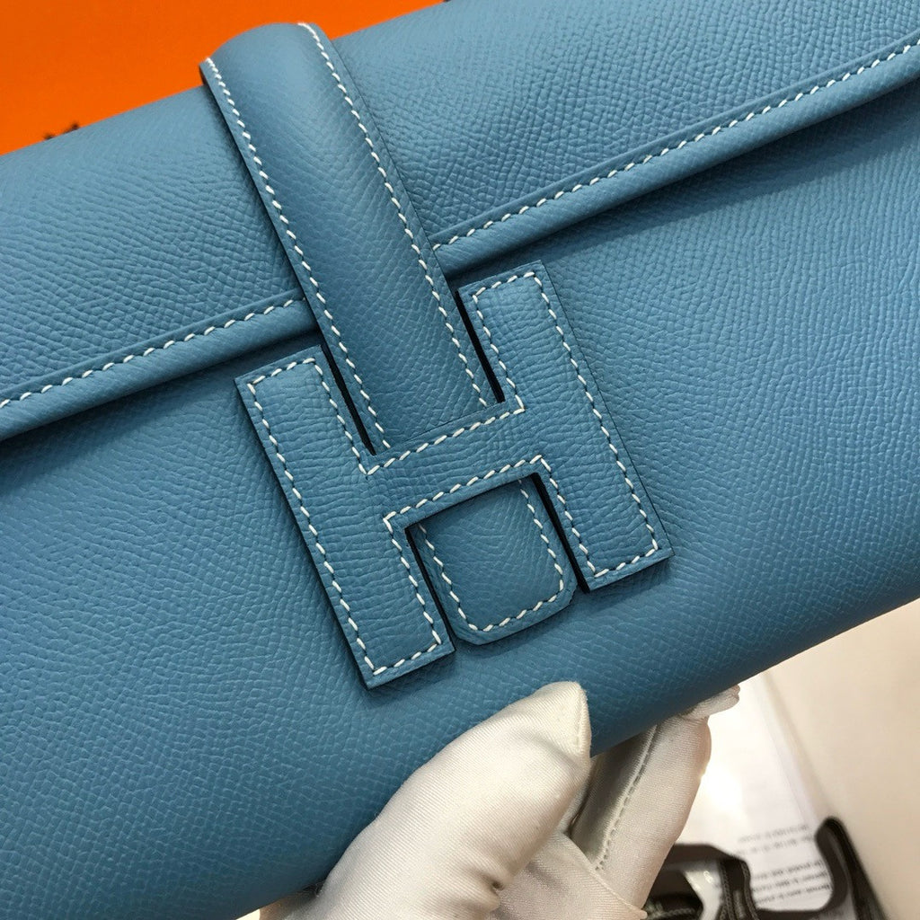 HERMÈS JIGE ELAN 29 EPSOM BLUE JEAN