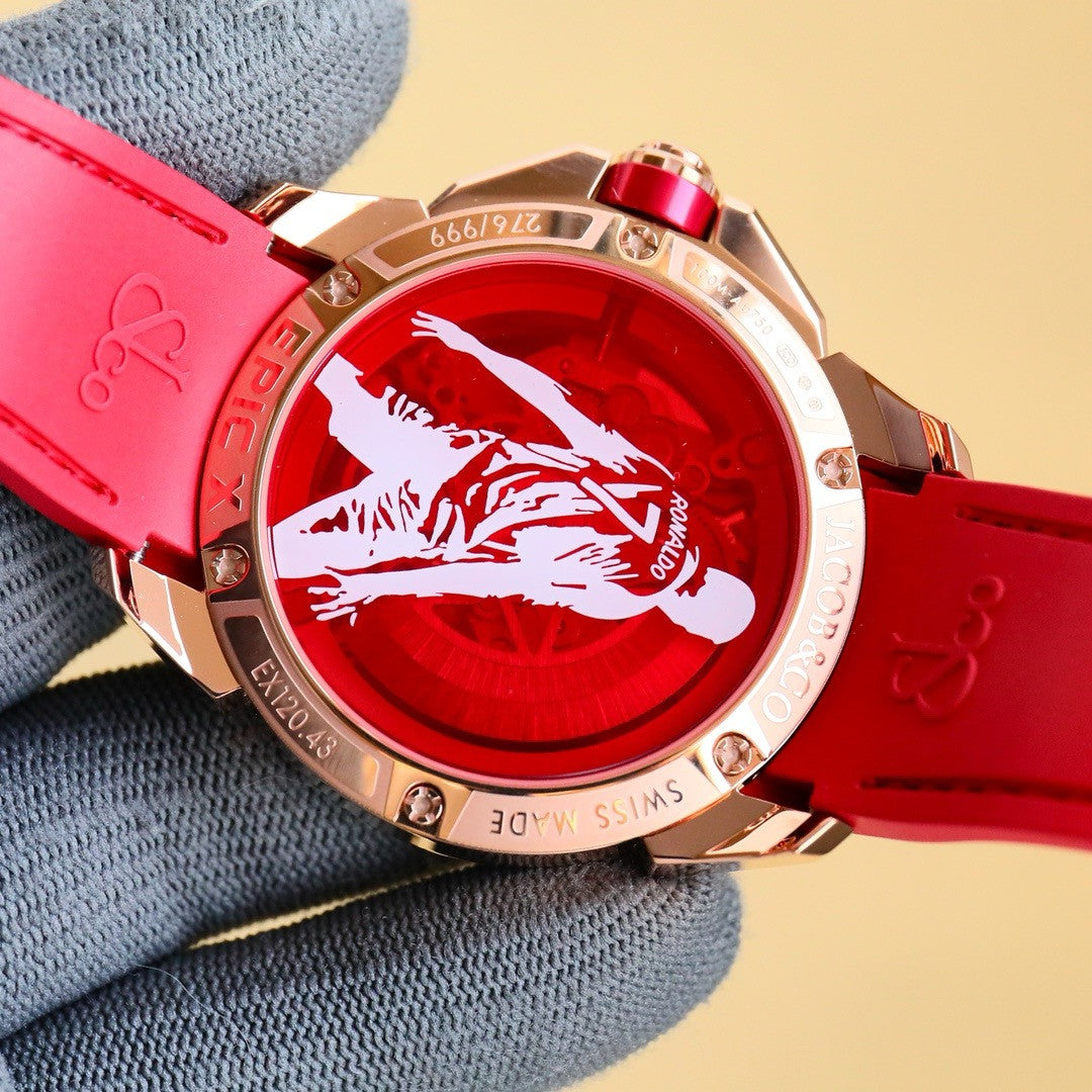 Jacob & Co. V2 CR7 Epic X EX120.10.AD.AA.A Heart of CR7 Stainless Steel Limited Edition (2024) Red JACOB&CO