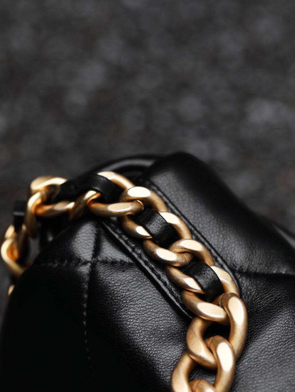Chanel Shiny Lambskin 19 HANDBAG Black