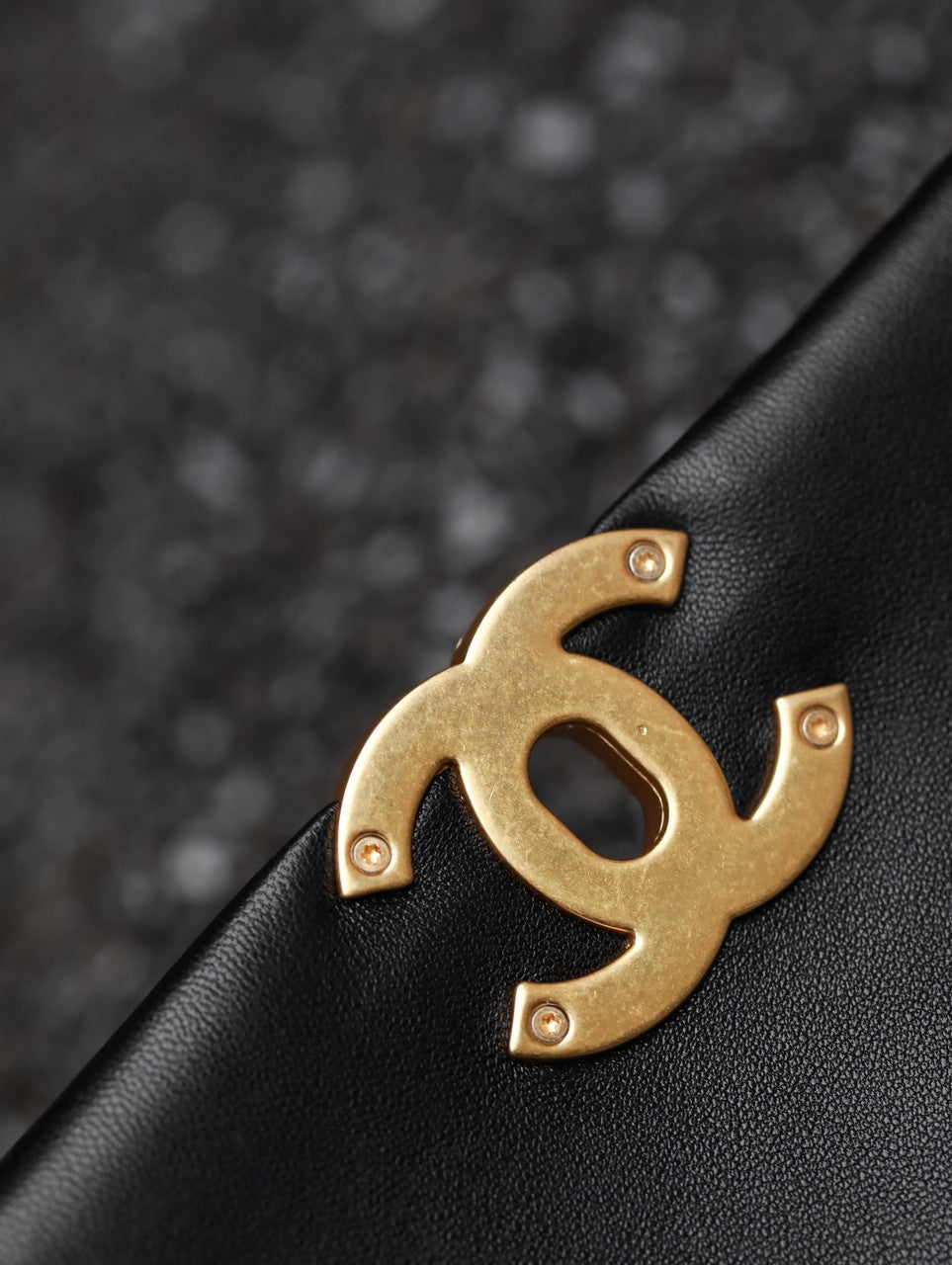 Chanel Shiny Lambskin 19 HANDBAG Black
