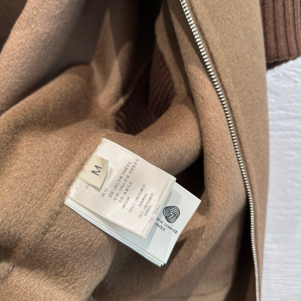 Loro Piana Mink Fur Cape Coat interior labels and composition tags