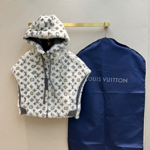 Louis Vuitton Monogram Mink Open Arm Jacket