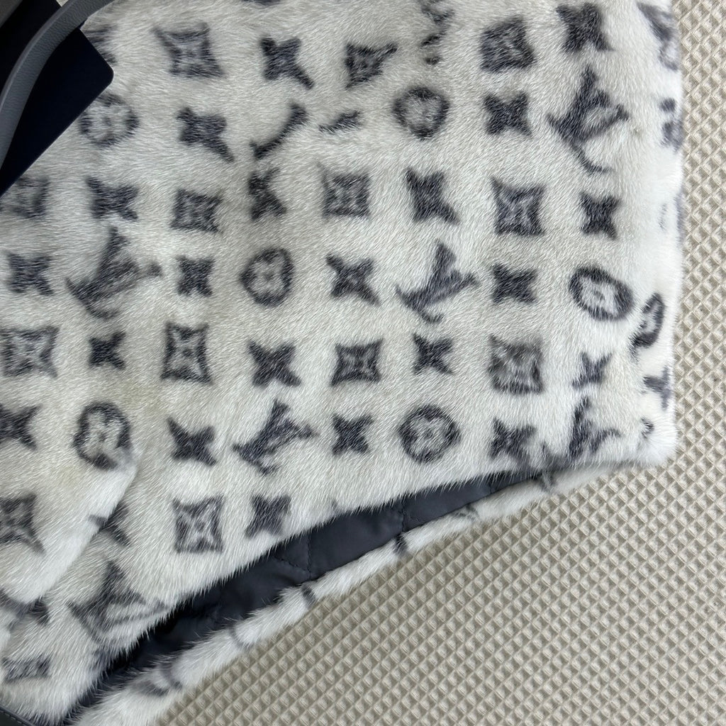 Louis Vuitton Monogram Mink Open Arm Jacket