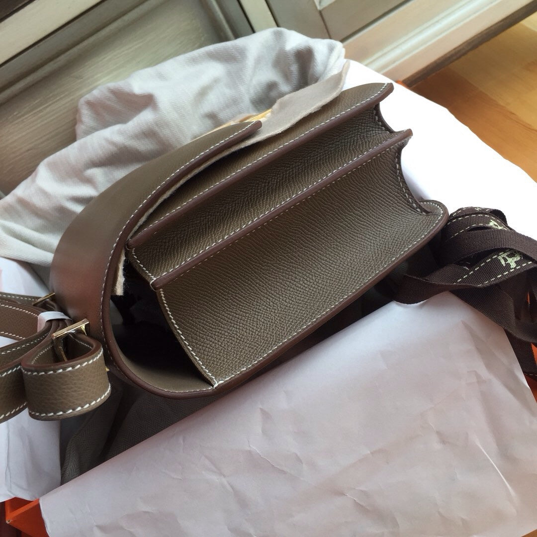 Hermes 8F Etain Constance 24 Epsom bag with Gold Hardwares