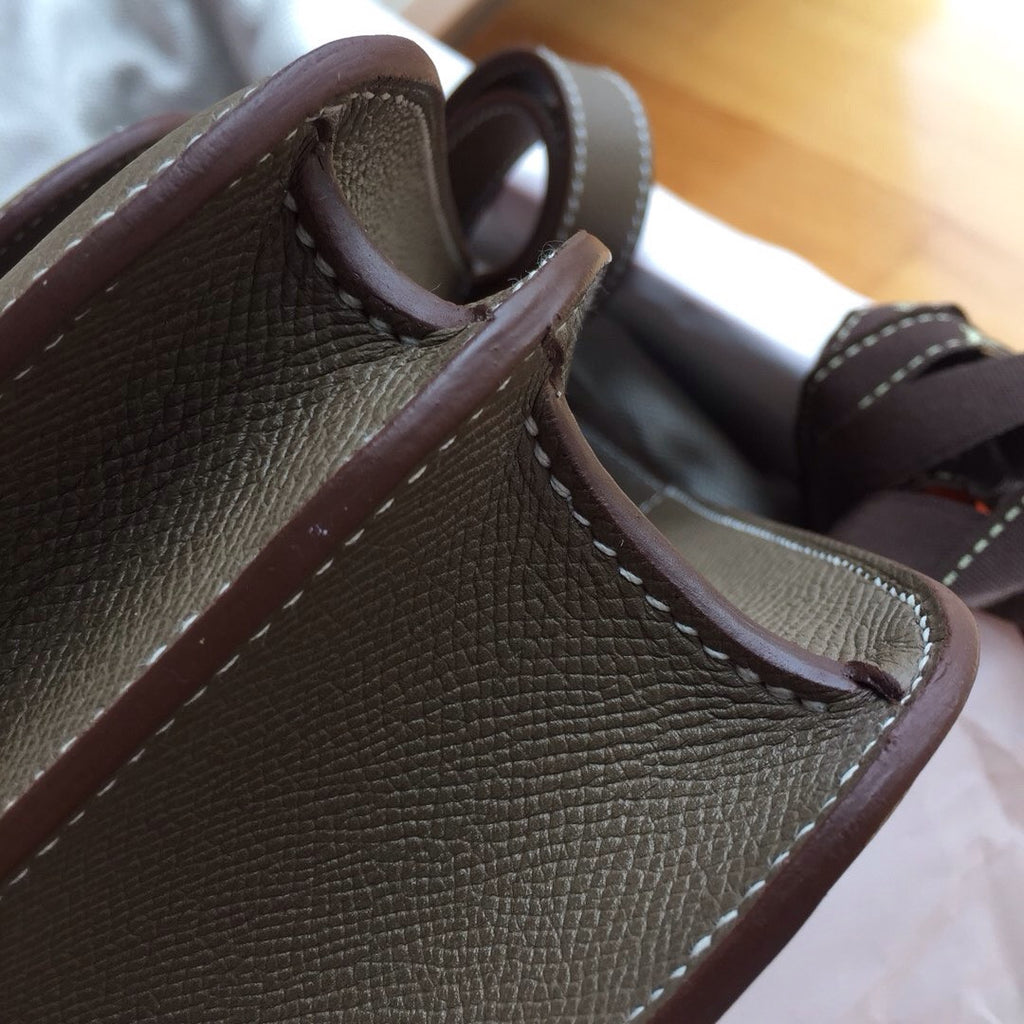 Hermes 8F Etain Constance 24 Epsom bag with Gold Hardwares