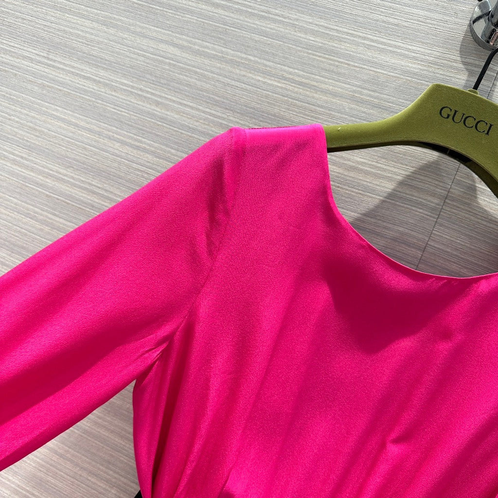Gucci Silk belted dress