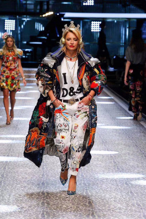 Dolce & Gabbana Feather coat FW2018 Runway edition two