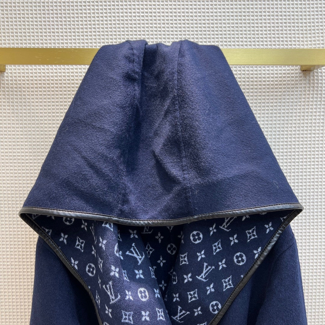 Louis Vuitton HOODED WRAP COAT