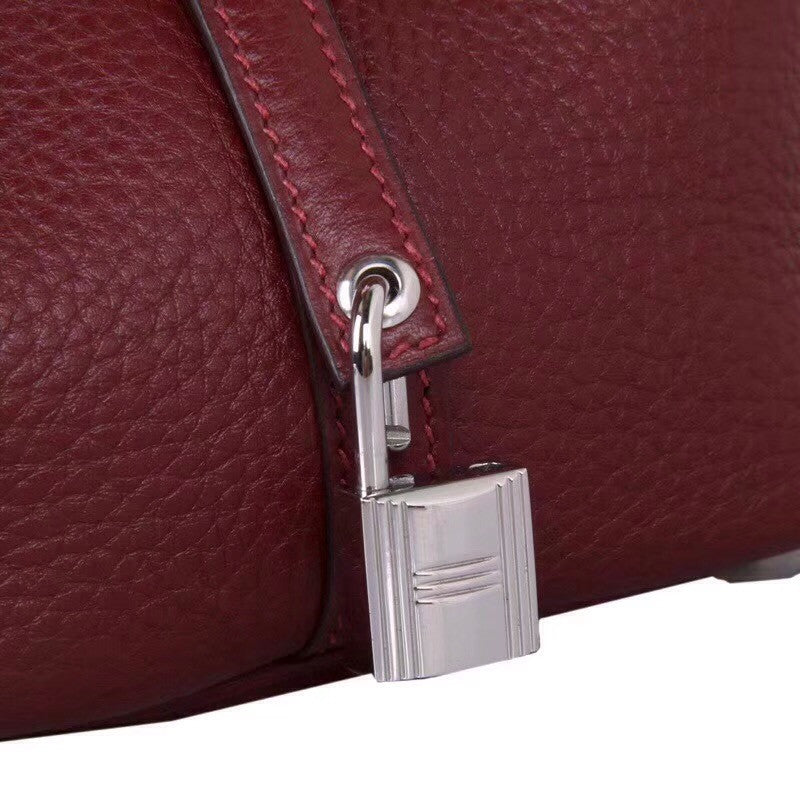 Hermes Rouge H/Rough VF Picotin Lock MM Togo Leather Bag
