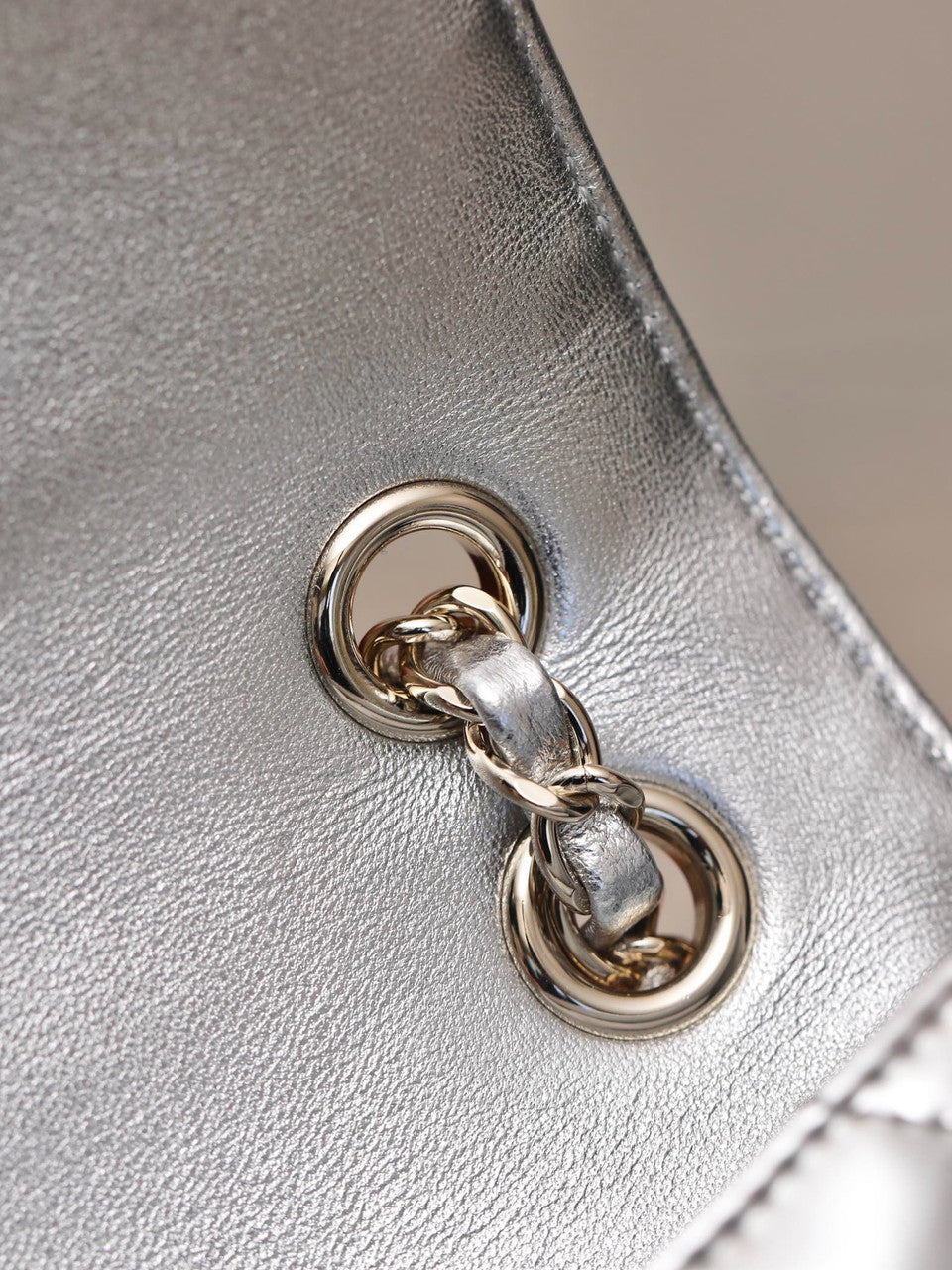 CHANEL BACKPACK & STAR COIN PURSE SILVER