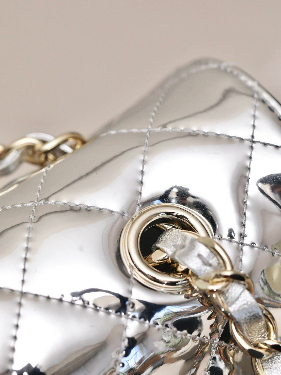 CHANEL BACKPACK & STAR COIN PURSE SILVER