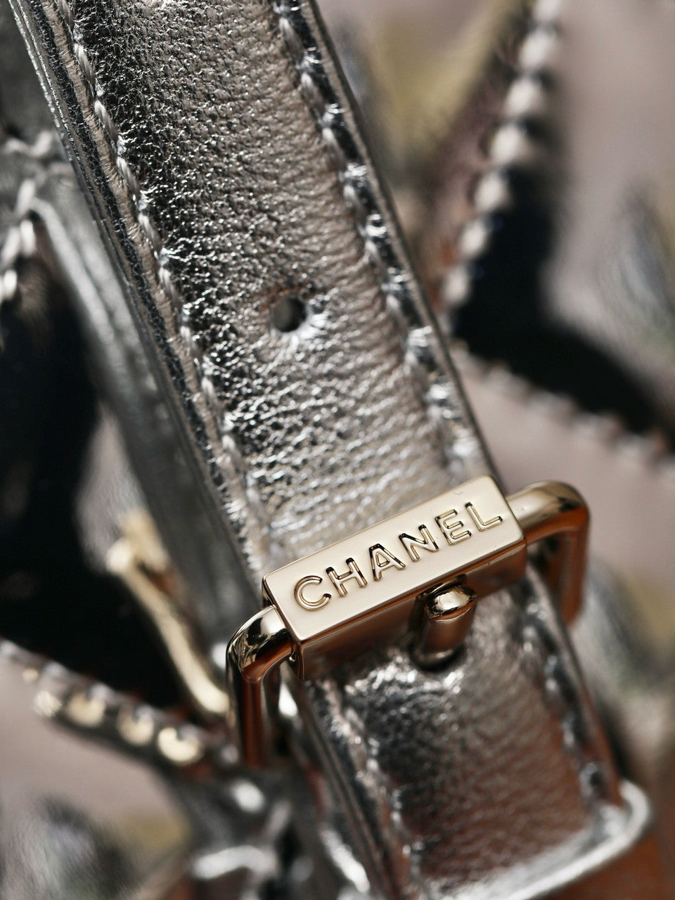 CHANEL BACKPACK & STAR COIN PURSE SILVER